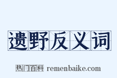 遗野反义词是什么意思的图片